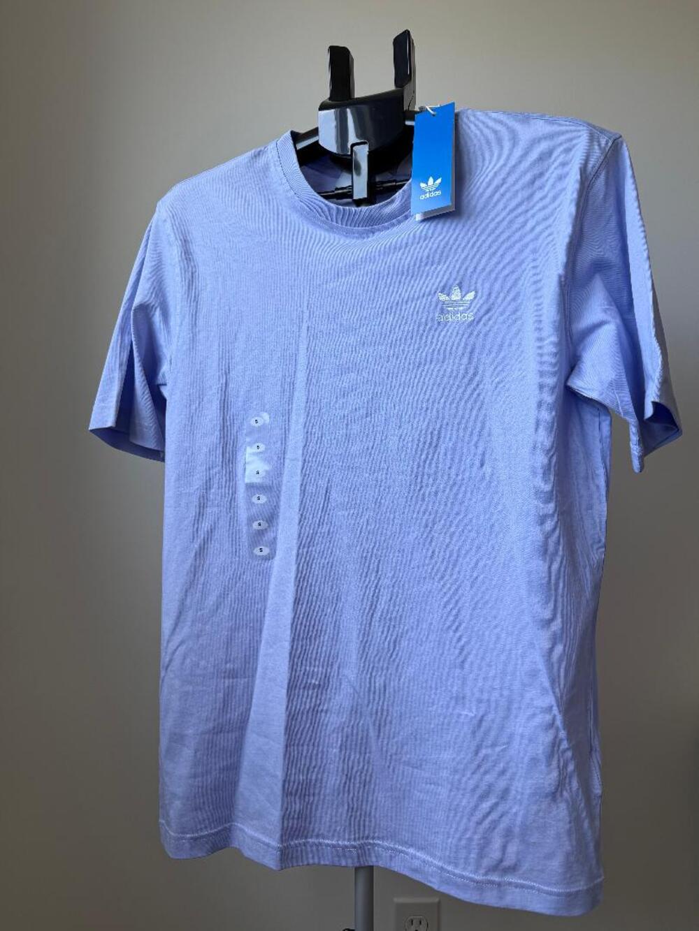 Adidas Originals Trefoil ESSENTIALS T-SHIRT VIOLET MENS Size Small SHORT SLEEVE